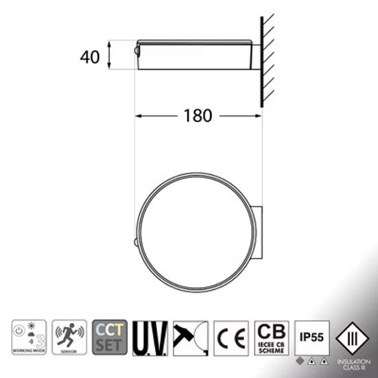Fumagalli Fortunato LED Wandleuchte außen