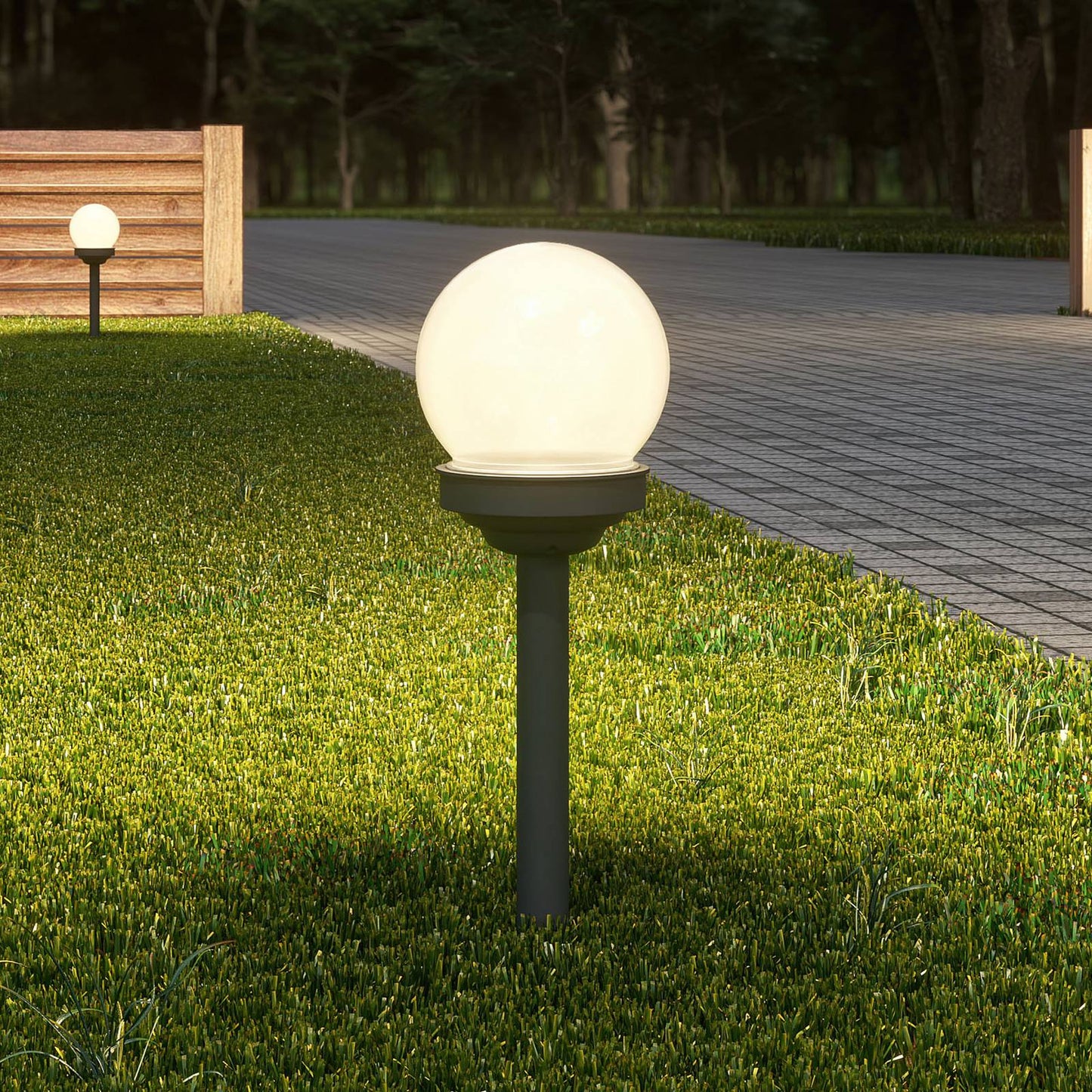 Lindby Haukur LED, Solar Wandleuchte außen